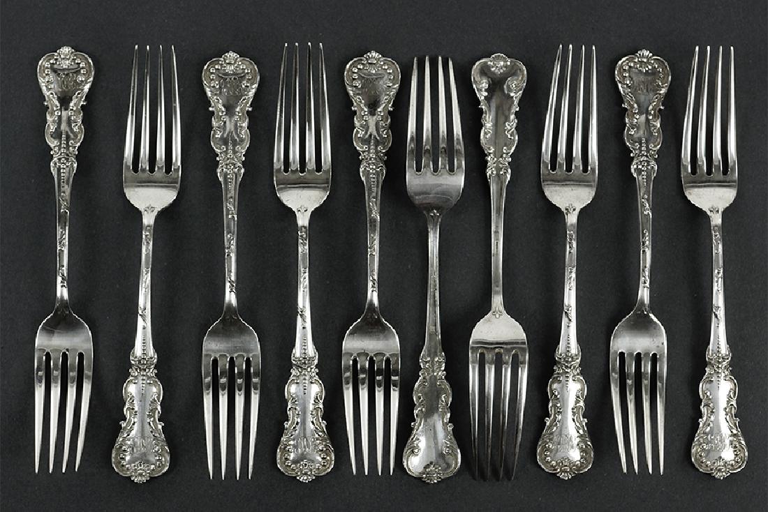 A Set of Ten American Sterling Silver Forks. (1 of 1)