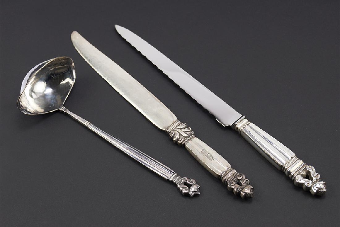 A Collection of Georg Jensen Sterling Silver Serving (1 of 5)