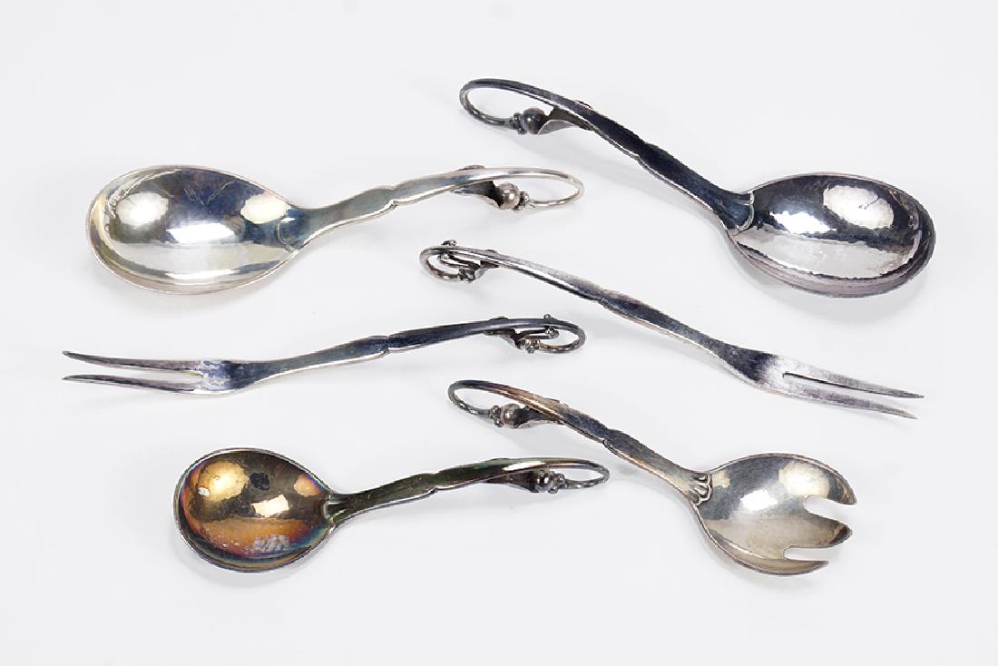 A Pair of Georg Jensen Sterling Silver Lemon Forks. (1 of 1)