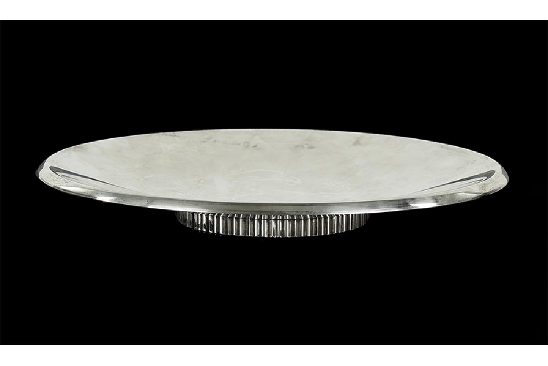 A Wallace Sterling Silver Footed Round Tray. (1 of 2)