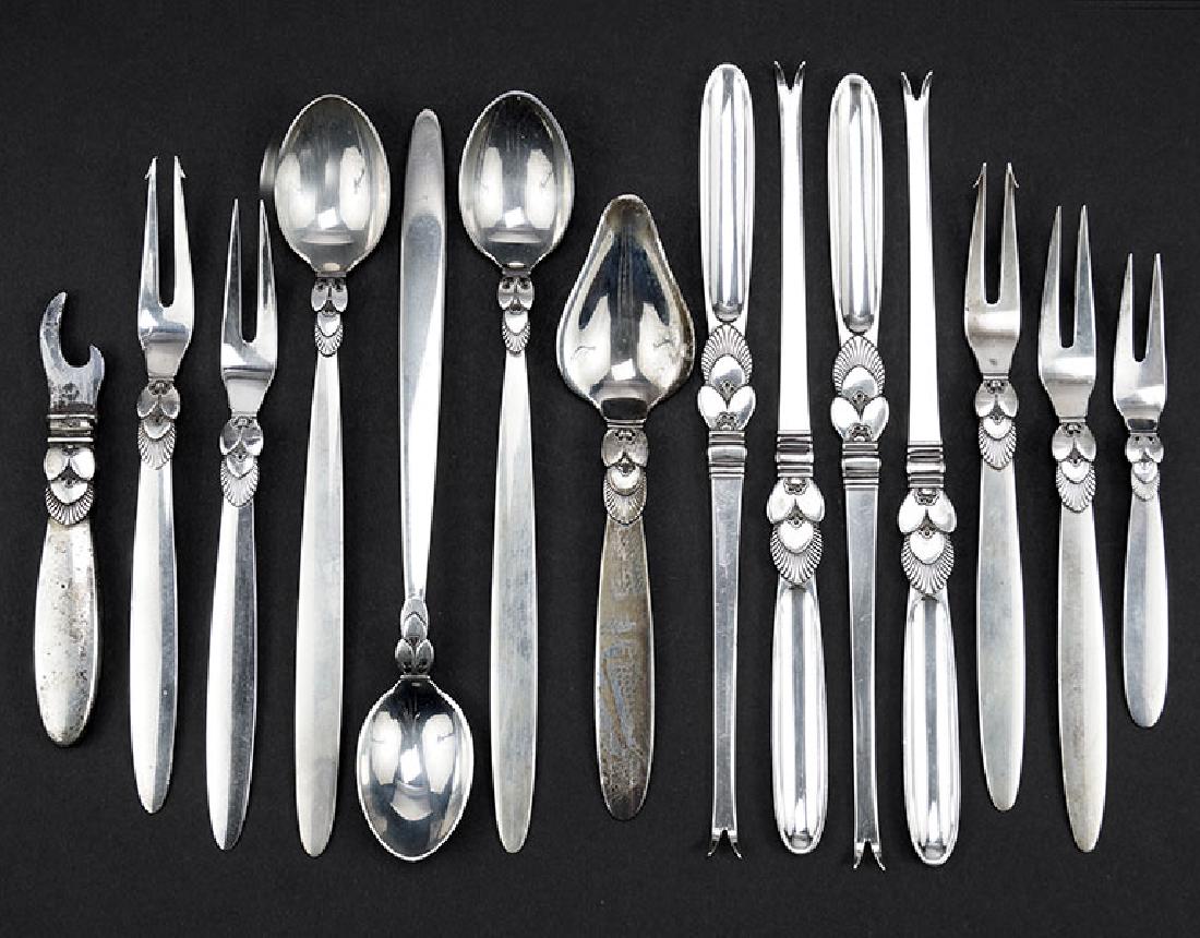 A Collection of Georg Jensen Sterling Silver Flatware. (1 of 1)