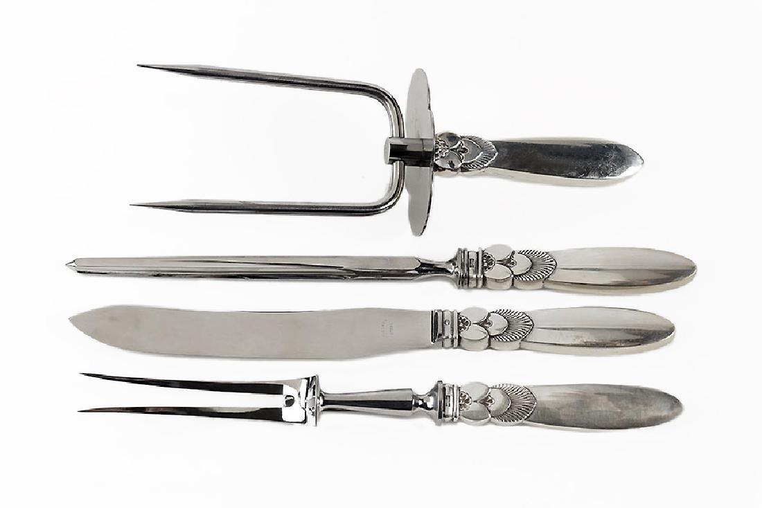 A Georg Jensen Sterling Silver Carving Set. (1 of 1)