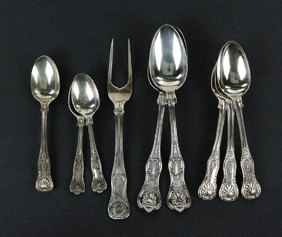 A Collection of English Silver Flatware. (1 of 1)