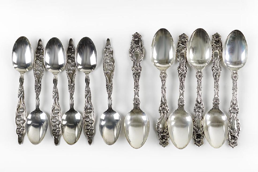 Two Sets of Whiting Sterling Silver Teaspoons. (1 of 1)