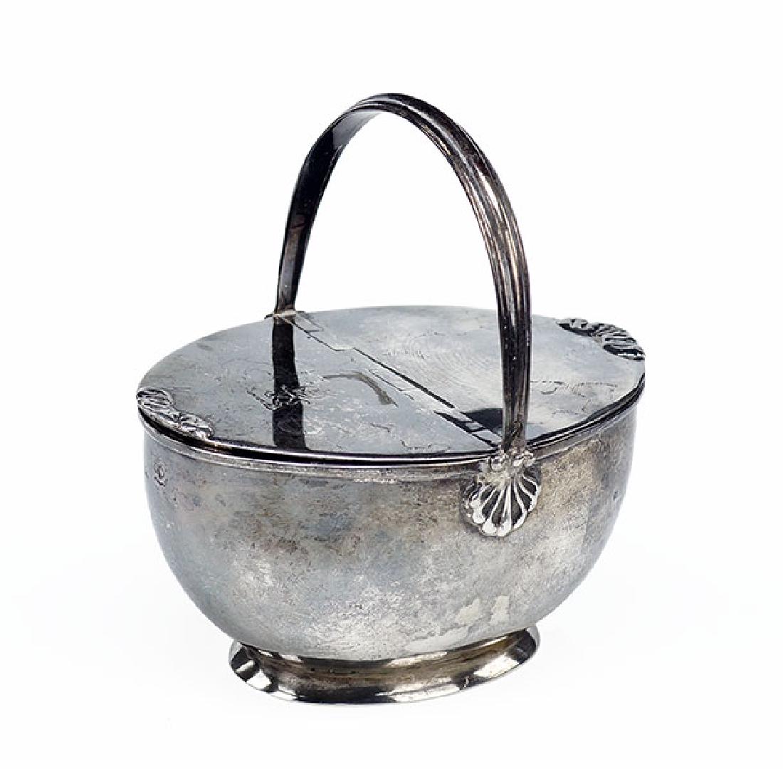 An English Silver Handled Double Tea Caddy. (1 of 4)
