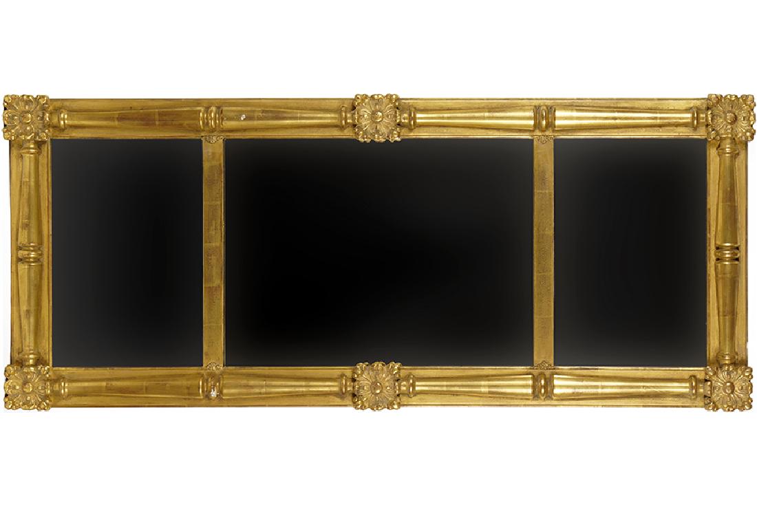 A Gesso And Giltwood Over Mantle Mirror. (1 of 2)