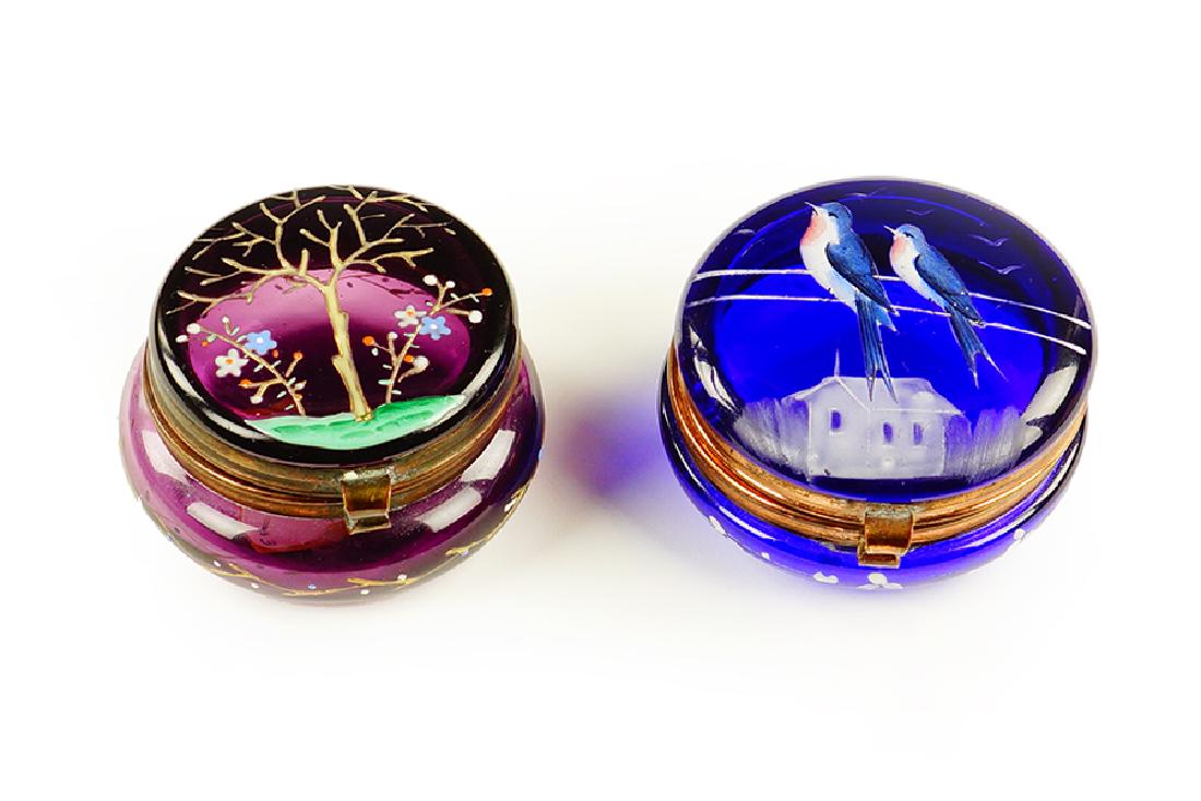 Two Enameled Glass Boxes. (1 of 1)