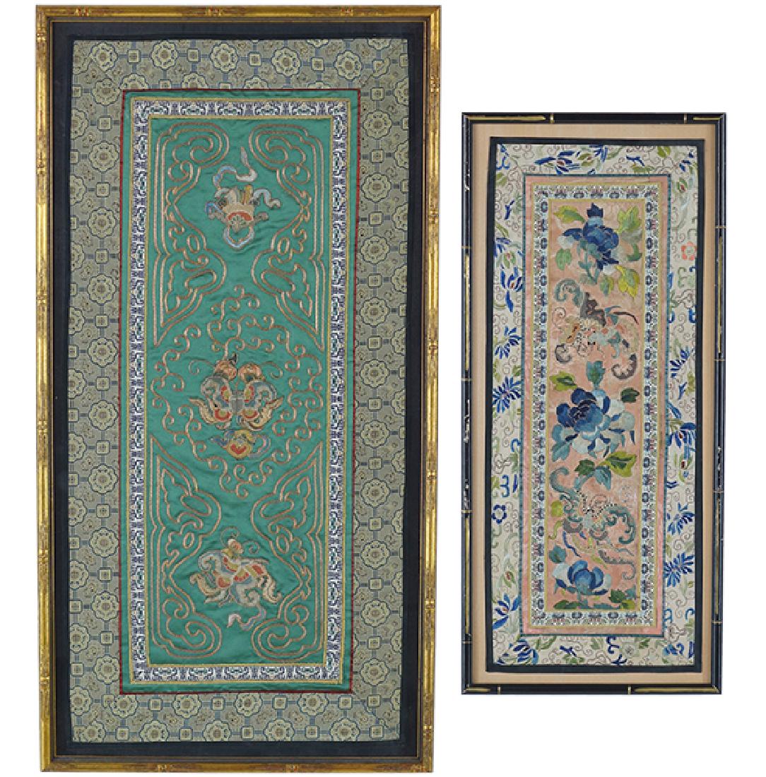 Two Chinese Embroidered Panels. (1 of 1)