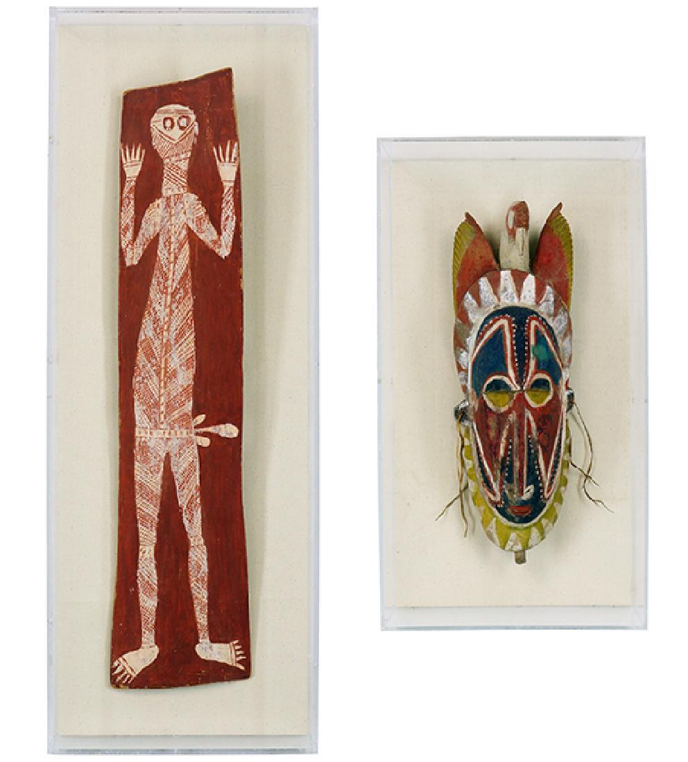 An Aboriginal Carved and Painted Wood Mask. (1 of 3)