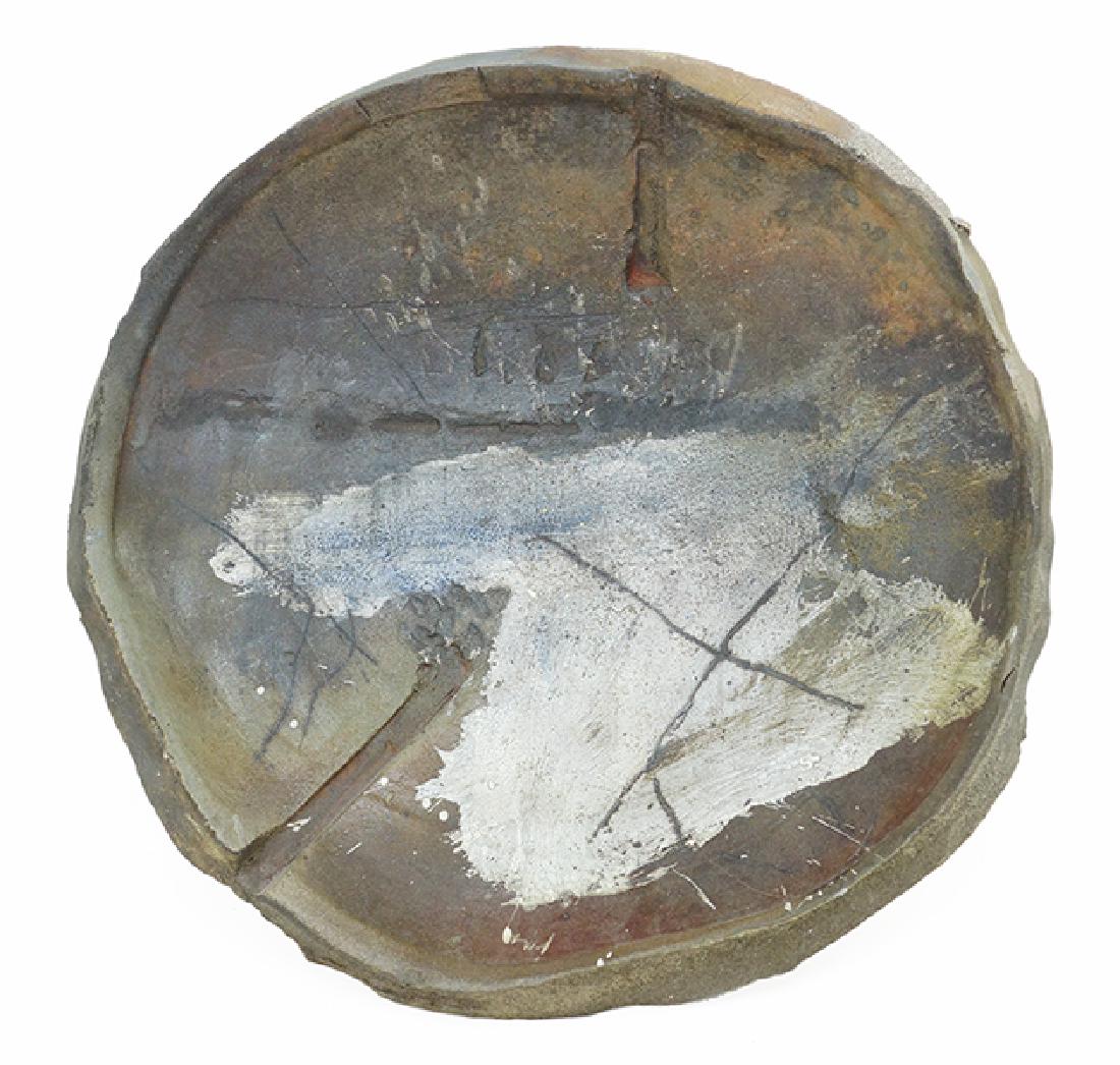 Peter Voulkos (American, 1924-2002) Stoneware Charger.: Peter Voulkos (American, 1924-2002) Stoneware Charger. Signed and dated '83 on the underside Diameter: 22"