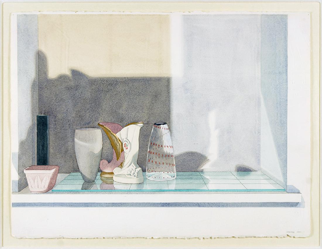 John Moore (American, B. 1941) Still Life.: John Moore (American, B. 1941) Still Life. Watercolor, signed lower right and dated 1980 22.5" x 30" Frame: 32.75" x 40.25"