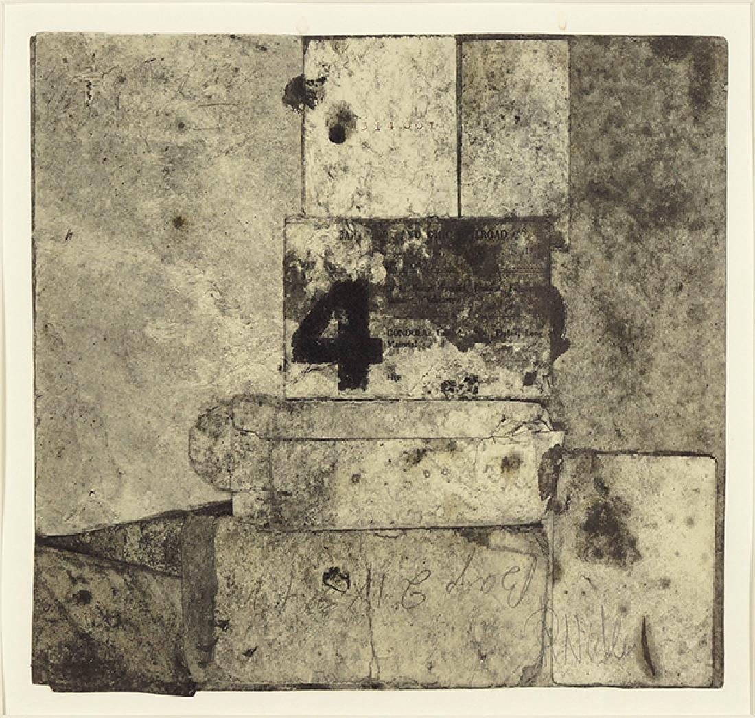 Robert Nickle (American, 1919-1980) Untitled.: Robert Nickle (American, 1919-1980) Untitled. Collage, pencil signed lower right 9.75" x 10.25", Frame: 21" x 21"