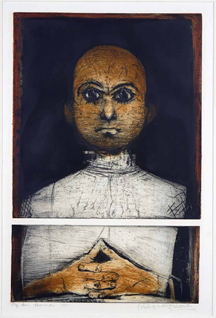 Mauricio Lasansky (Argentinian-American, 1914-2012) My: Mauricio Lasansky (Argentinian-American, 1914-2012) My Son Leonardo. Color engraving and aquatint on two plates, 1959, pencil signed lower right, inscribed (Printed By The Artist), titled and numbered