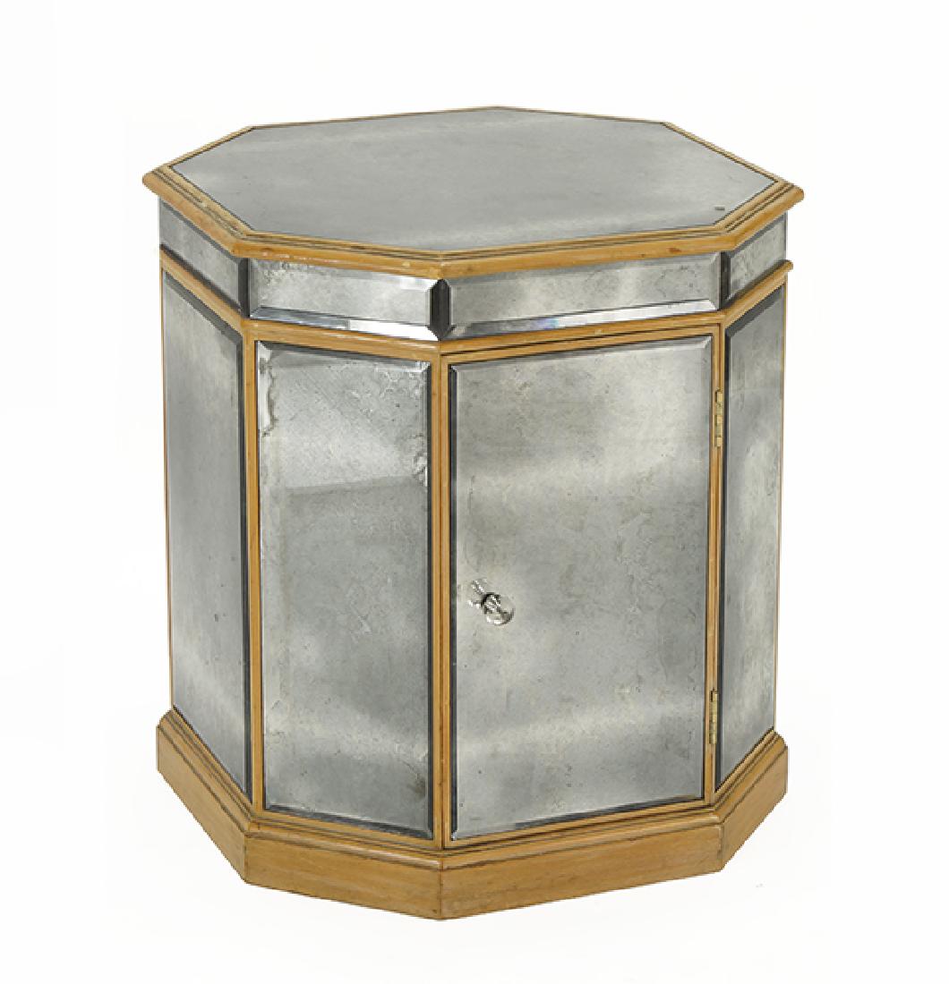 A Hollywood Regency Mirrored Occasional Table.: A Hollywood Regency Mirrored Occasional Table. 24" x 22" x 22"