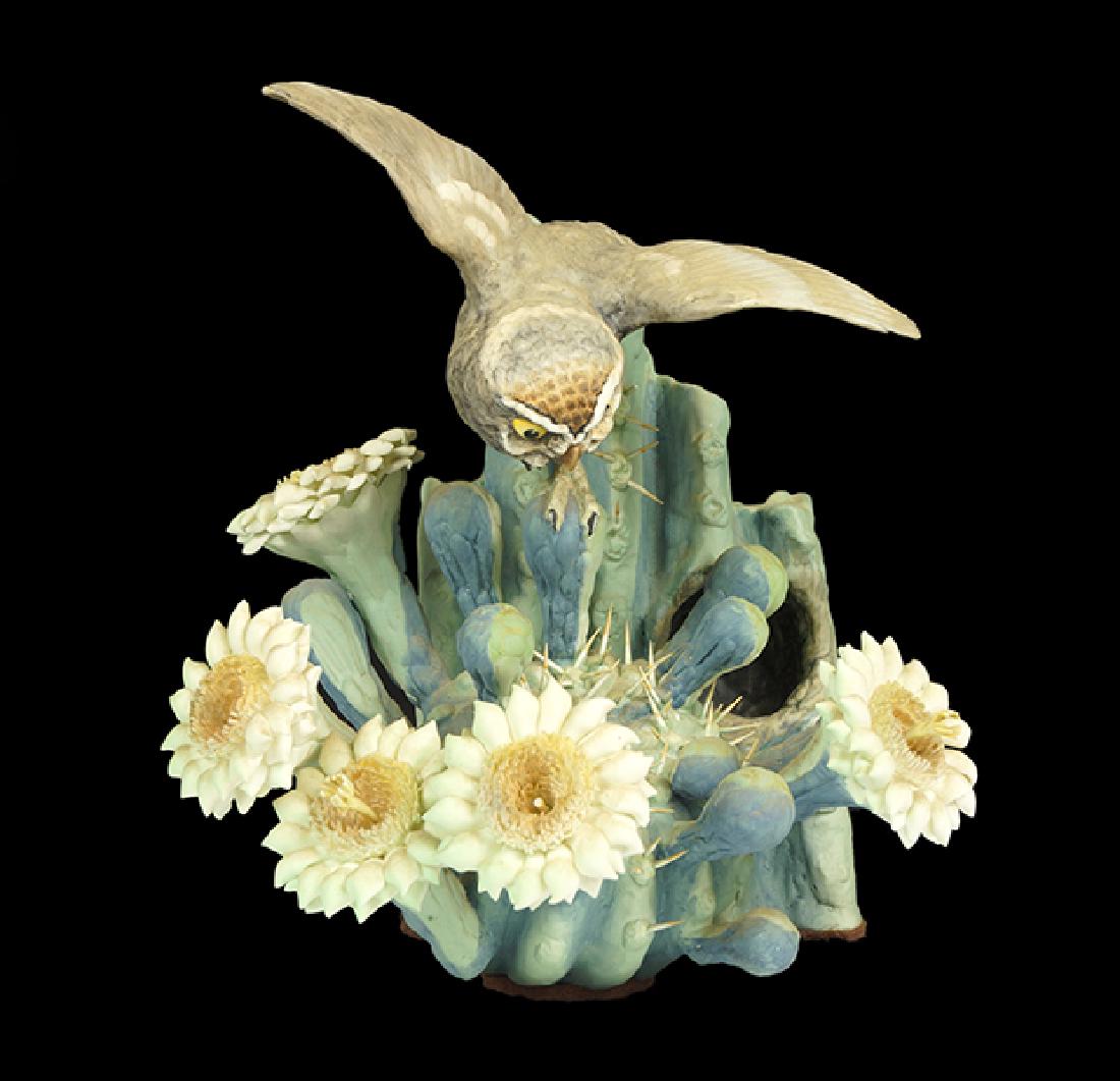 A Dorothy Doughty for Royal Worcester Porcelain Bird.: A Dorothy Doughty for Royal Worcester Porcelain Bird. Titled "Elf Owl". Provenance: Sold to benefit the Art Acquisition Fund at the Indianapolis Museum of Art at Newfields Height: 11.25"