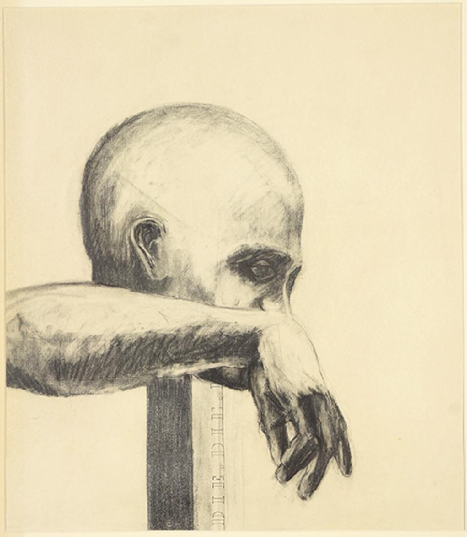 Dennis Loy (American, 1939-2012) Untitled.: Dennis Loy (American, 1939-2012) Untitled. Charcoal drawing, signed lower center and dated 65, unframed Sheet: 24.5" x 19.5"