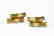 A Pair of 14 Karat Yellow Gold Bamboo Cufflinks.