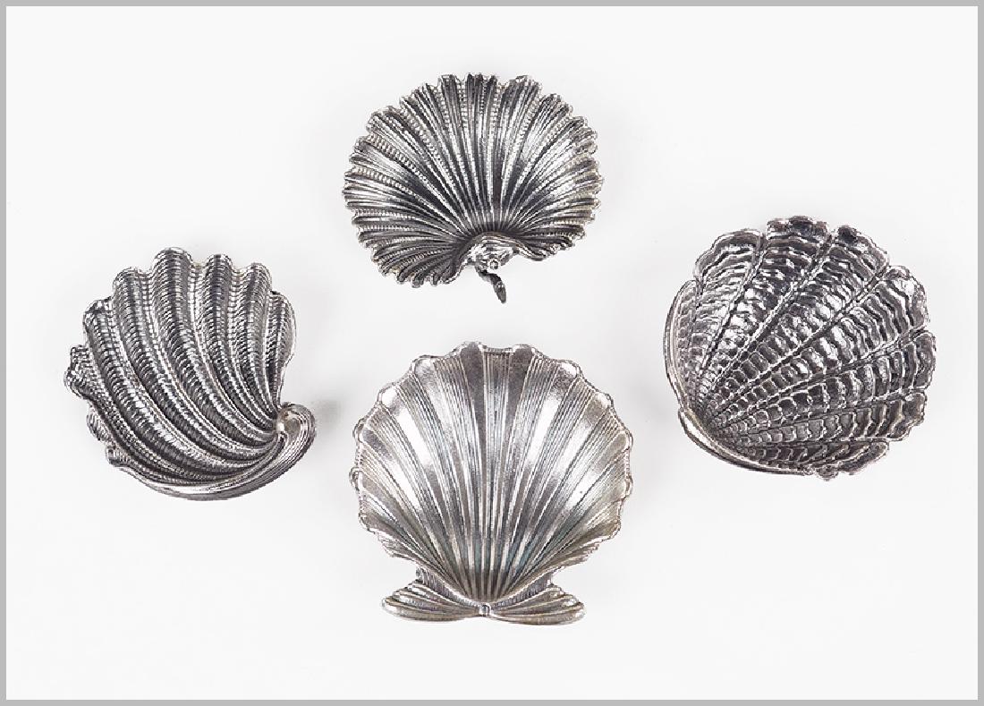 A Set of Four Buccellati Sterling Silver Shell Dishes. (1 of 1)