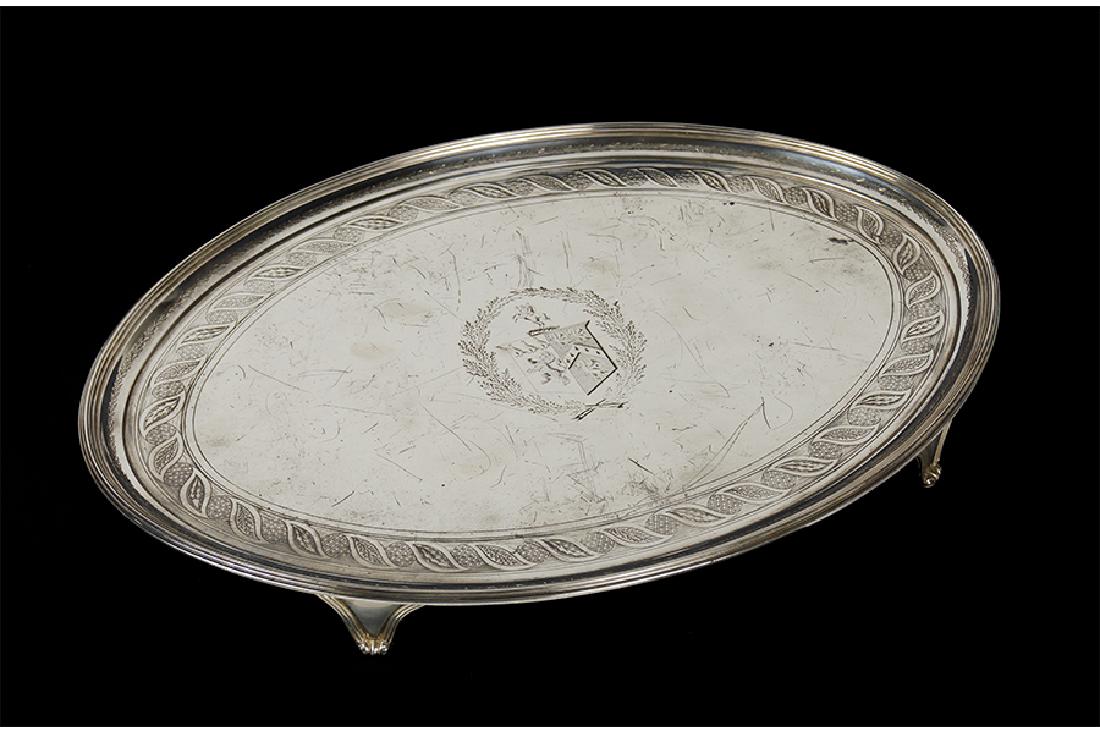 A George III English Silver Salver. (1 of 2)
