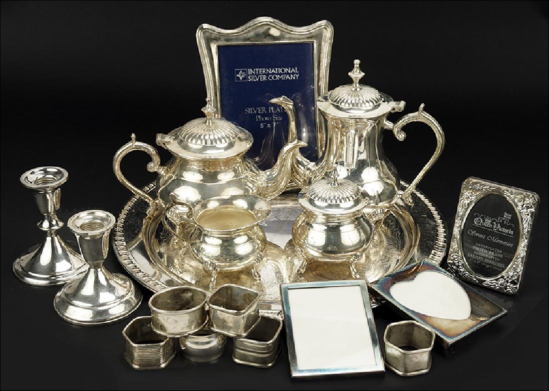 A Pair of Towle Sterling Silver Low Candlesticks. (1 of 1)