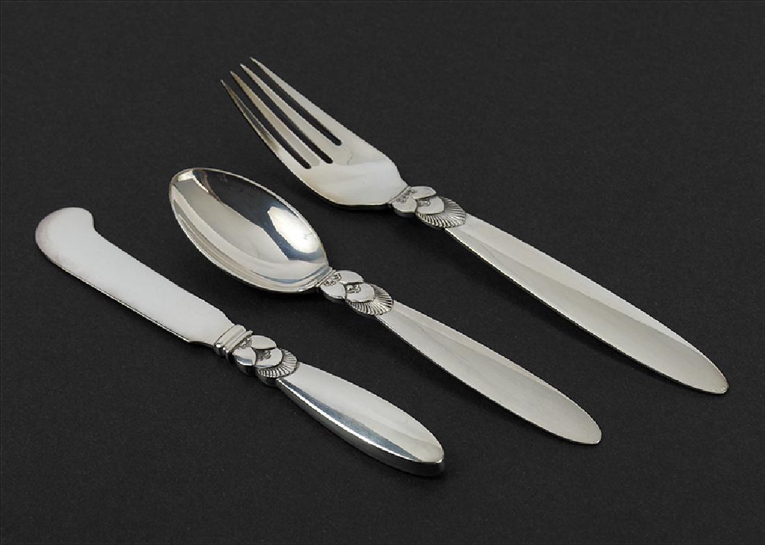 A Georg Jensen Sterling Silver Partial Flatware (1 of 3)