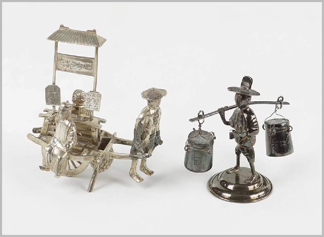 A Dutch Silver Miniature of a Rickshaw. (1 of 1)