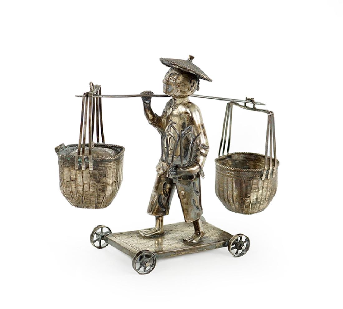 A Chinese Silver Figural Salt Server. (1 of 2)