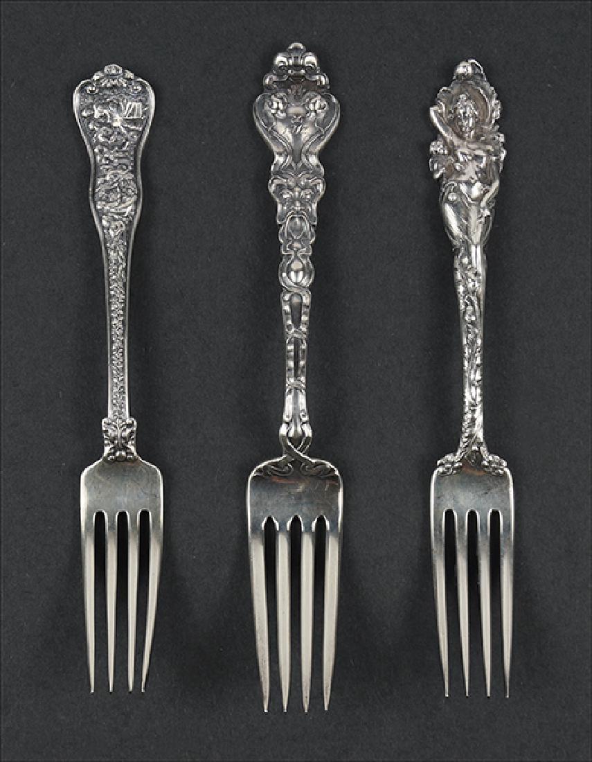 Three American Sterling Silver Forks. (1 of 2)