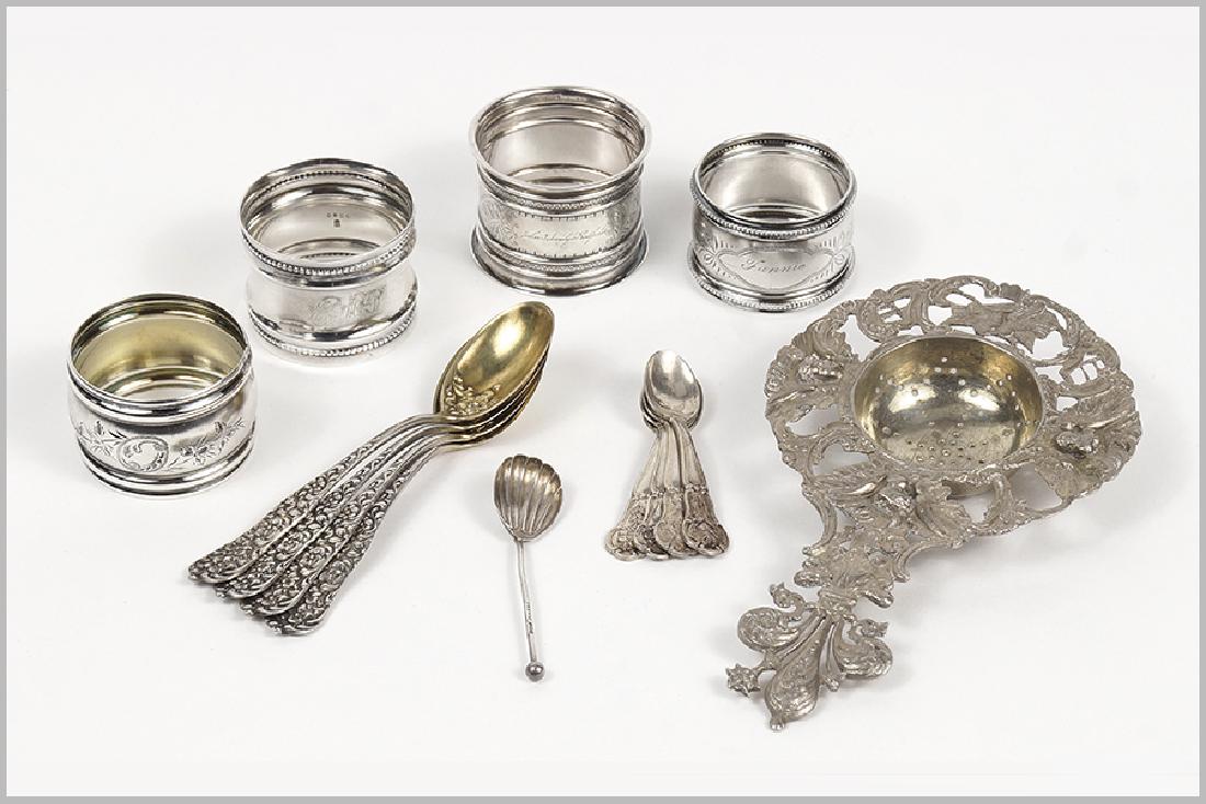 A Set of Four Sterling Silver Spoons. (1 of 1)