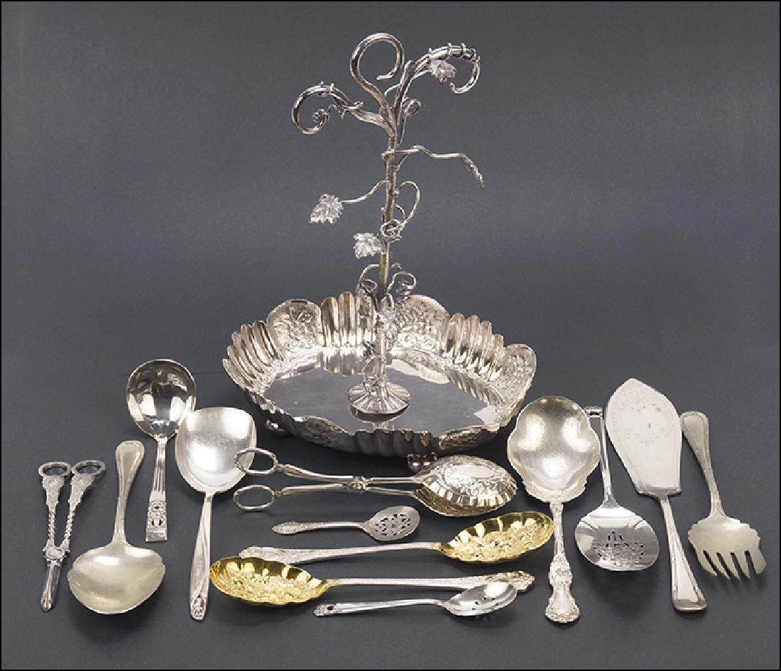 An English Silverplate Grape Stand. (1 of 1)