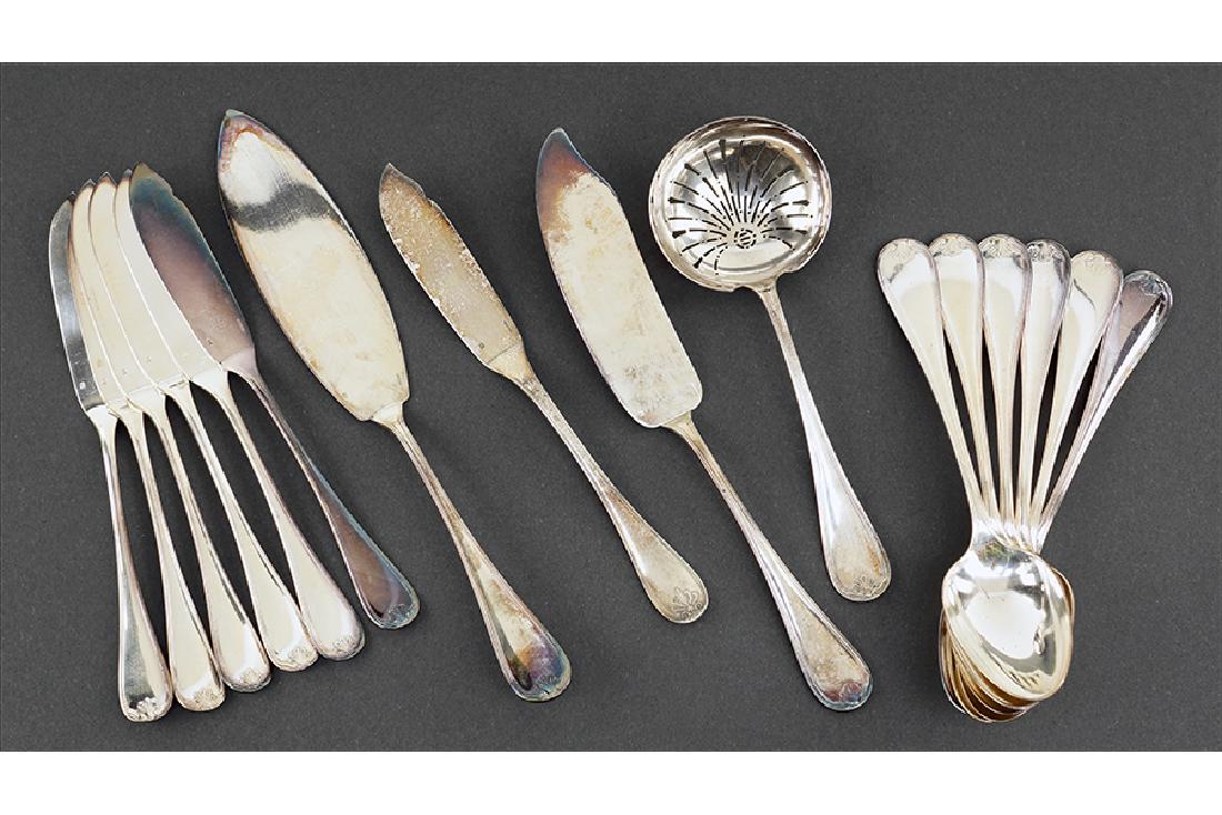A Christofle Silverplate Partial Flatware Service. (1 of 1)