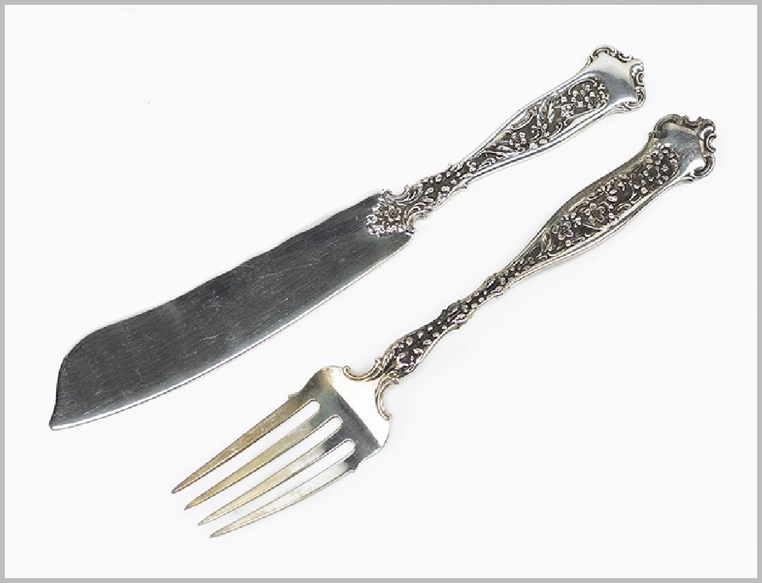 A Whiting Sterling Silver Fish Service. (1 of 1)