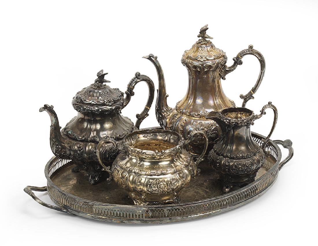 An English Silverplate Tea and Coffee Service. (1 of 1)