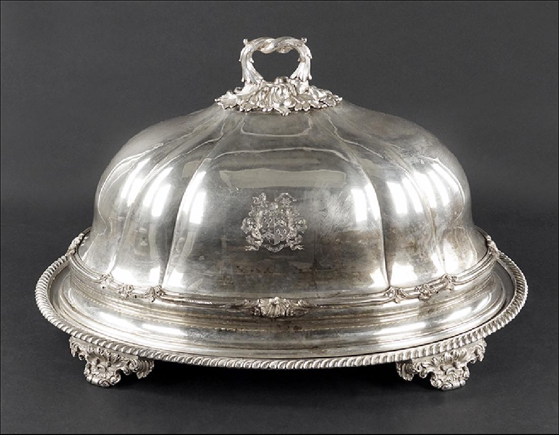An English Silverplate Meat Dome. (1 of 2)