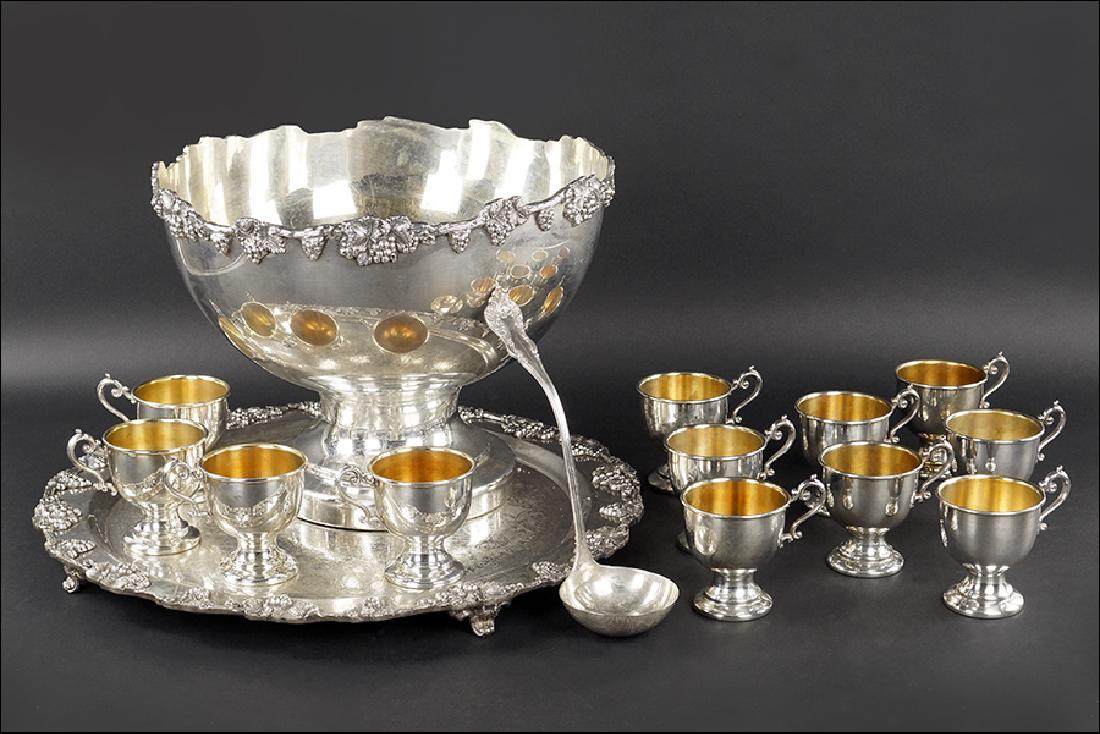 A Silverplate Punch Service. (1 of 3)