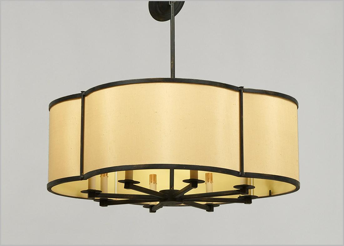 A Currey & Company Hanging Light Fixture.: A Currey & Company Hanging Light Fixture. 10" x 26" x 26"