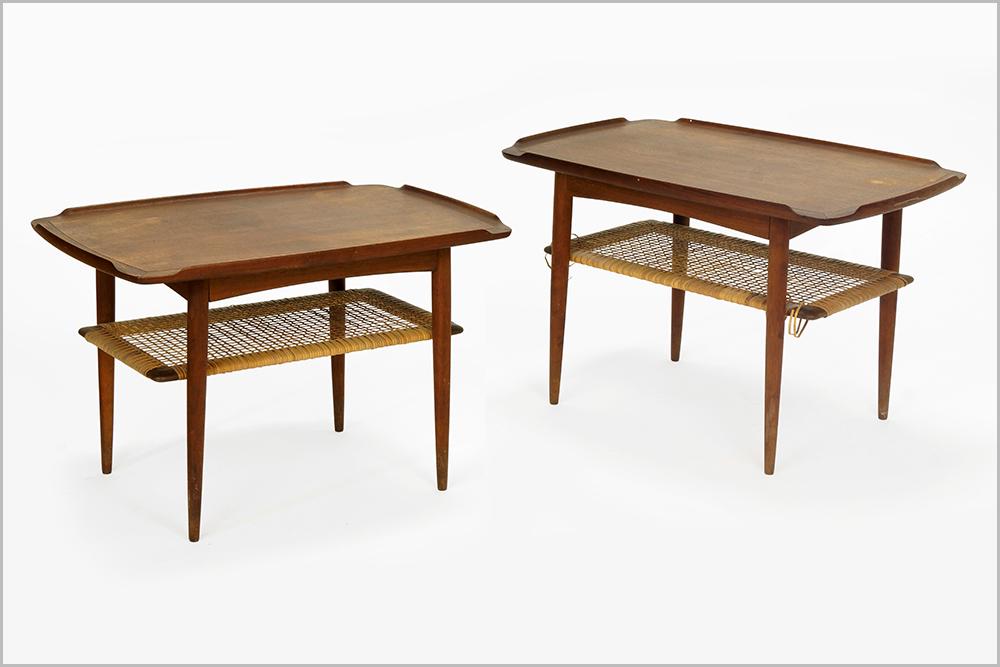 A Pair of Poul Jensen for Selig Teak Tables.: A Pair of Poul Jensen for Selig Teak Tables. 19.5" x 30" x 20"