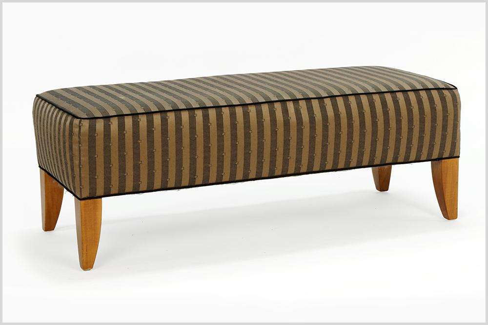 A Todd Hase Upholstered Bench.: A Todd Hase Upholstered Bench. 18" x 48" x 19"