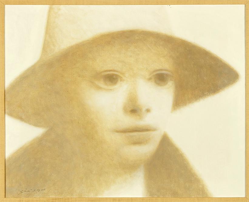 Andre Gisson (American, 1928-2003) Girl in a Hat.: Andre Gisson (American, 1928-2003) Girl in a Hat. Oil on canvas, signed lower left. Provenance: Merrill Chase Galleries, Chicago 24" x 30" Frame: 31" x 37"