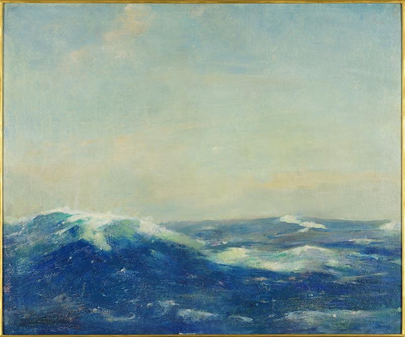 Emil Carlsen (American, 1853-1932) Seascape.: Emil Carlsen (American, 1853-1932) Seascape. Oil on canvas, signed lower left. Provenance: Altermann Galleries, Santa Fe 25" x 30" Frame: 35.5" x 40.5"