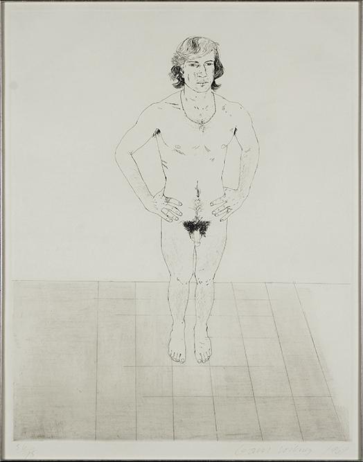 David Hockney (British, B. 1937) Peter.: David Hockney (British, B. 1937) Peter. Etching, pencil signed lower right, dated 1969, and numbered 56/75, published by Petersburg Press, London. Ref: Scottish Arts Council 110; Tokyo 107 27" x 21.25