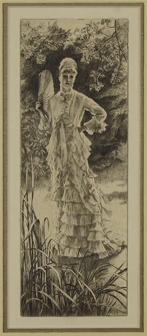 James Tissot (French, 1836-1902) Le Printemps.: James Tissot (French, 1836-1902) Le Printemps. Drypoint dated 1878, edition of about 100. Ref: Wentworth 34. Provenance: Merrill Chase Galleries, Chicago 15" x 5.25" Frame: 23.75" x 13.75"