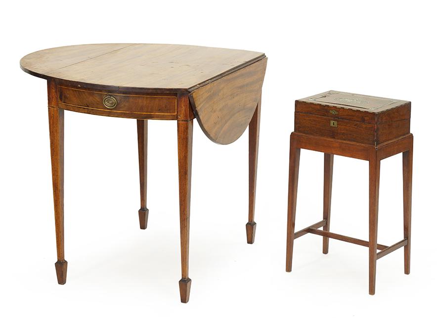 An English Inlaid Mahogany Lap Desk. (1 of 1)