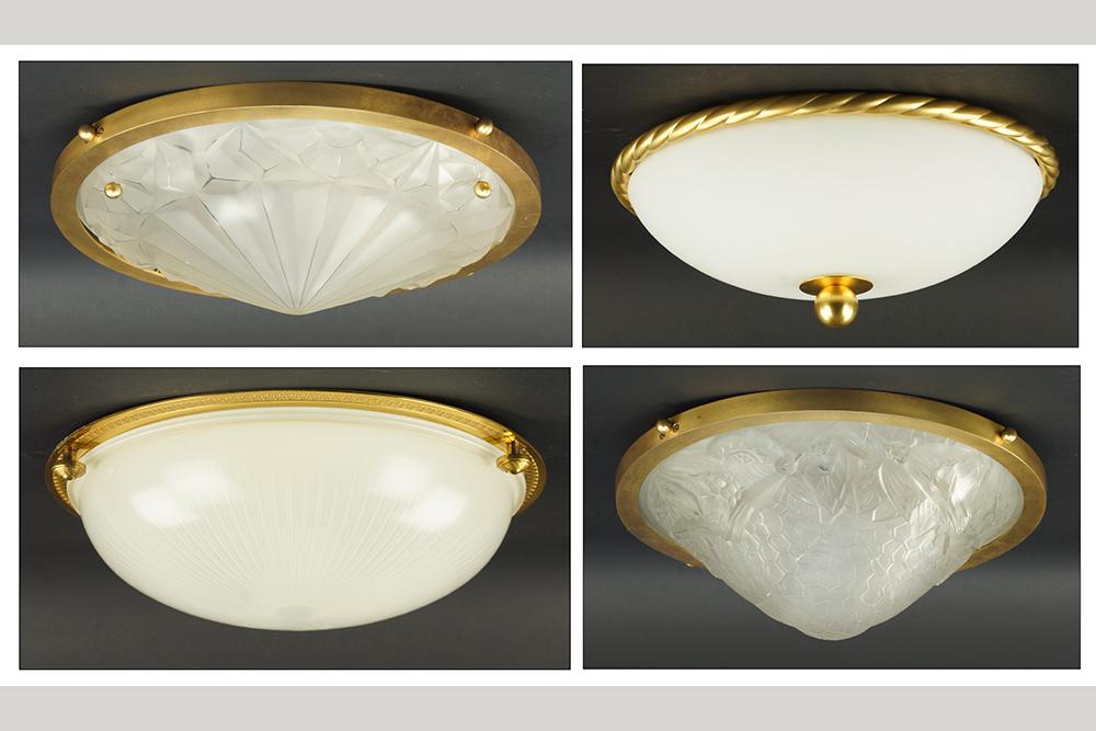 Four Flush Mount Ceiling Light Fixtures. (1 of 1)