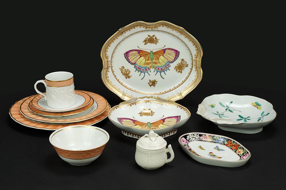 A Mottahedeh Partial Dinner Service in the 'Salmon (1 of 1)