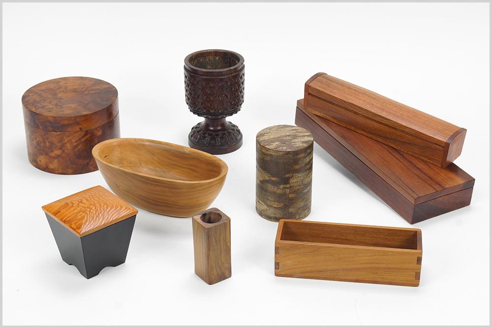 A Group Of Eight Wooden Boxes. (1 of 1)