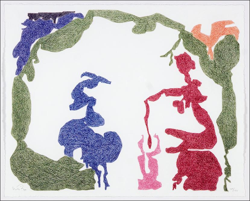 Monique Prieto (American, B. 1962) Untitled.: Monique Prieto (American, B. 1962) Untitled. Color serigraph. Pencil signed lower left and numbered 105/150 Sight: 11.25" x 14" Frame: 15.25" x 18.25"