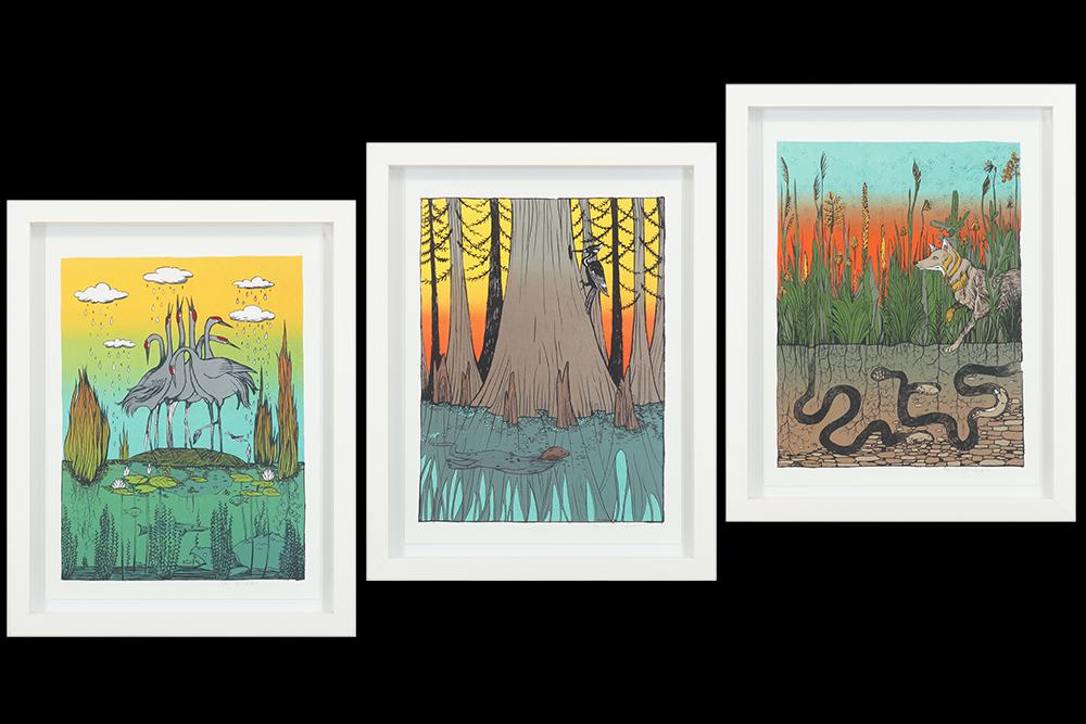 Diane Sudyka (20th Century) Three Prints. (1 of 5)