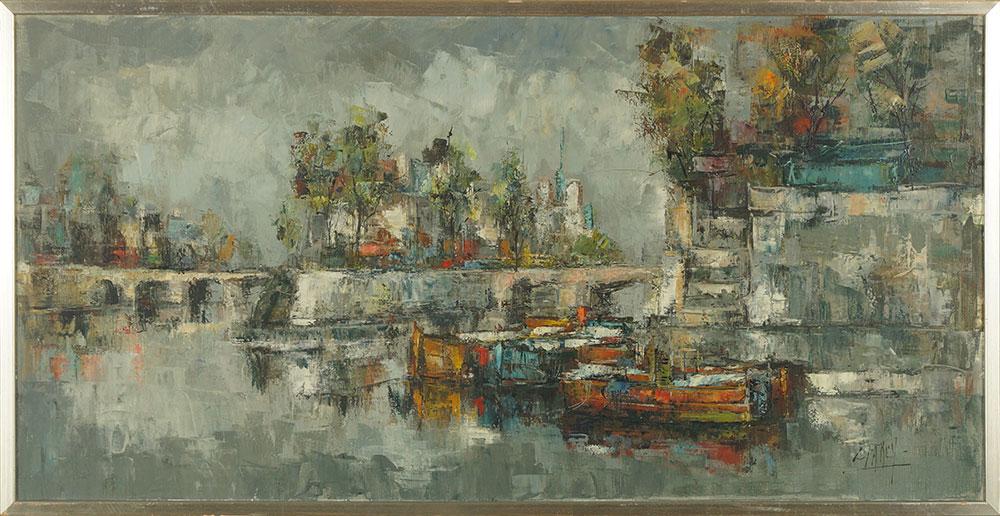 C. Farcy (French, 20th Century) Ile de la Cite. (1 of 1)