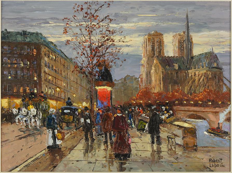 Robert Lebron (American, 1928-2013) Un Quai de Paris. (1 of 6)